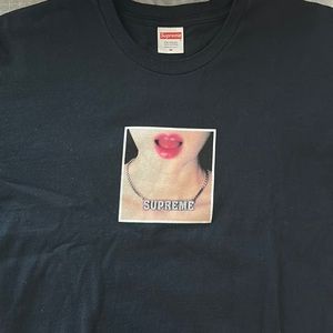 Supreme Necklace Tee M Navy